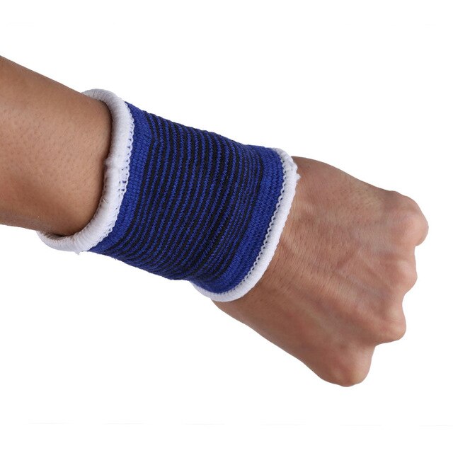 1 Paar Elastische Knie Blauwe Kniebeschermers Knie Brace Been Artritis Injury Gym Mouwen Elastische Bandage Enkel Brace Ondersteuning: Wrist Sweat Bands