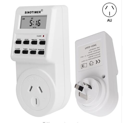 EU UK US FR BR Plug Digital Weekly Programmable Electrical Wall Plug-in Power Socket Timer Switch Outlet Time Clock 220V 110V AC: AU plug