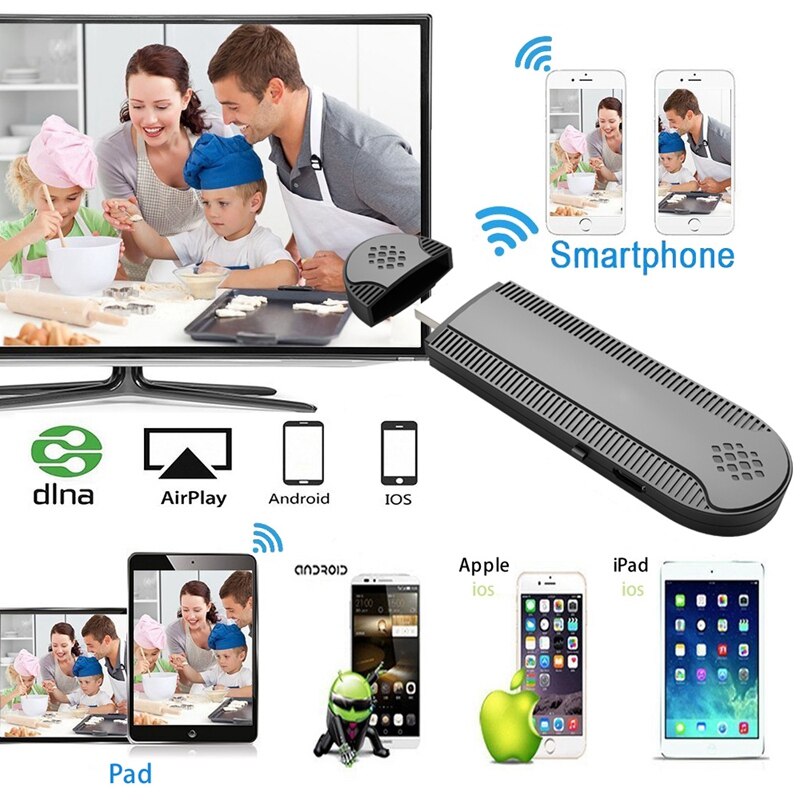 WiFi Display Dongle Wireless HDMI Display Adapter Miracast Dongle für iPhone/iPad/Mac Laptop zu TV Projektor Auto monitor