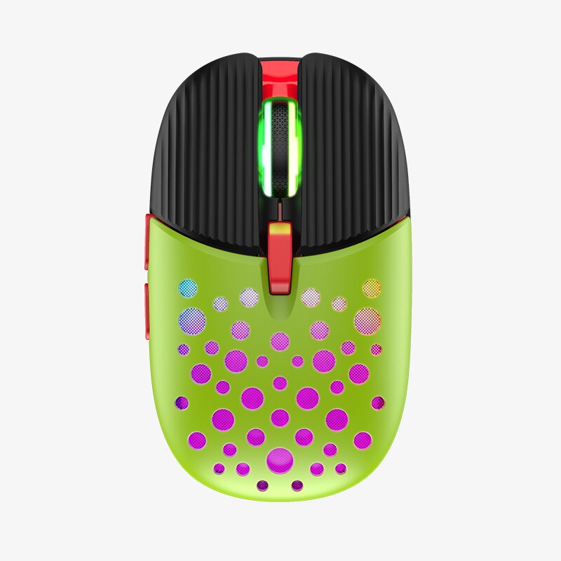 2.4g Wireless Pink Gaming Mouse Rechargeable Honeycomb Beetle RGB Mute Mouse 6D Gaming Office Mice for Laptop PC Computer