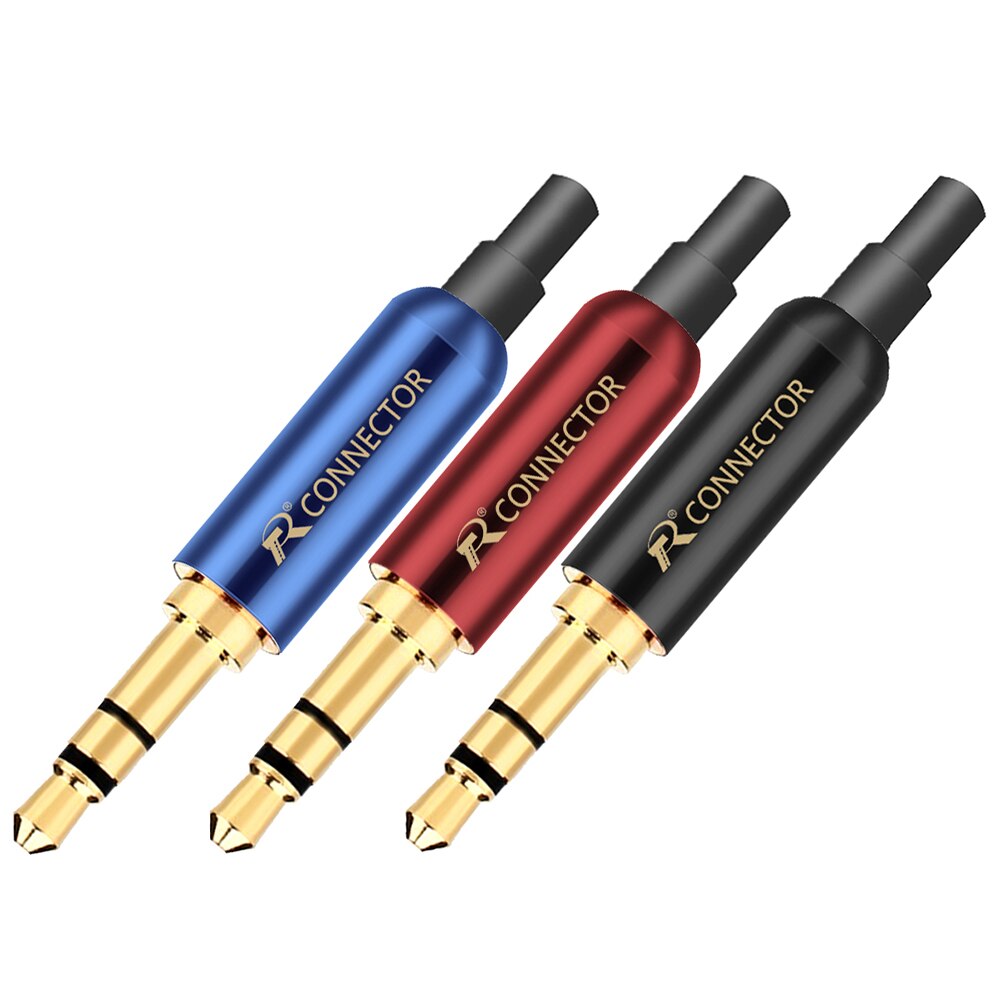 20 pièces 3.5mm Plug Audio Jack 3 pôles plaqué or écouteurs adaptateur pour bricolage casque stéréo écouteur ou utilisé pour réparation écouteur: Mix - Black Tail