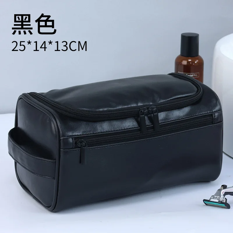 Men Vintage Luxury Toiletry Bag Travel Necessary Business Cosmetic Makeup Cases Male Hanging Storage Organizer Wash Bags: Beige