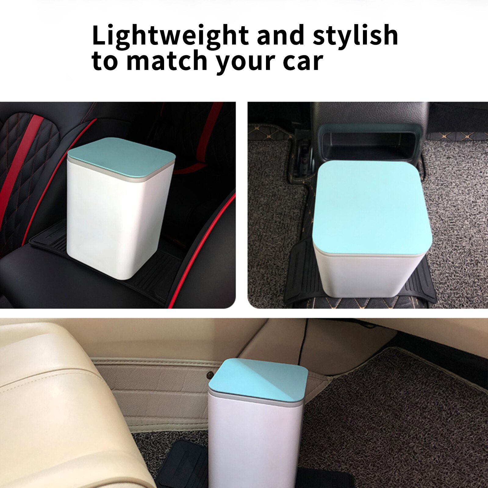 3L Waste Container Trash Cabinet Trash Bin Can Bin With Lid Waste Bin Kitchen Garbage Dustbin Rubbish for Car Office Living Room