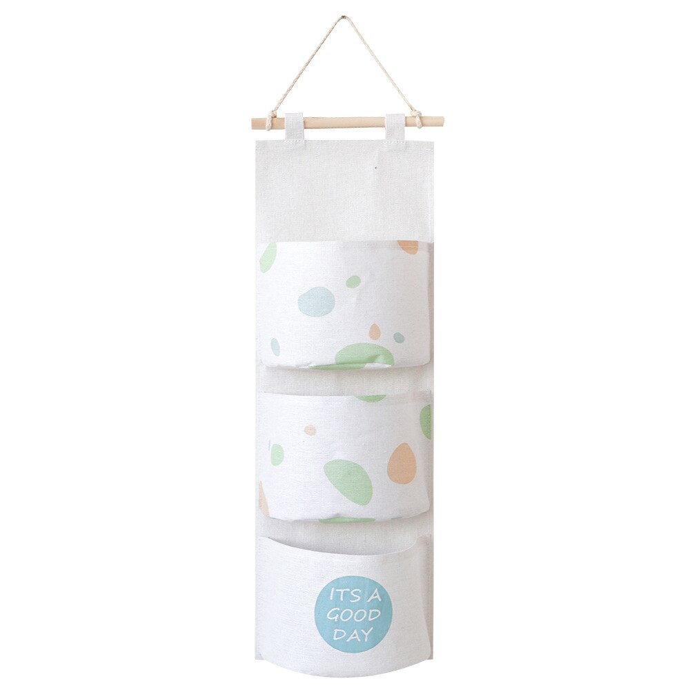 Hanging Storage Bag Durable Pocket Organizer Hanging Wardrobe Organizer Foldable Hanging Bag for Sundries Cosmetics: 3Pokets Style1