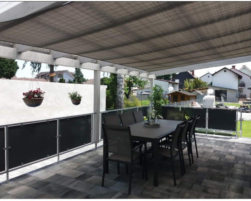 Rectangle Sun Shade Sail Canopy 3.6 x 3.6m UV Block and Waterproof Awning for Garden Patio Party Yard