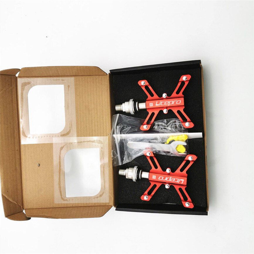 Litepro Quick Release Pedal Ultralight Folding Bike Aluminum Alloy Sealed Bearing QR Pedals For Brompton Bicycle Parts