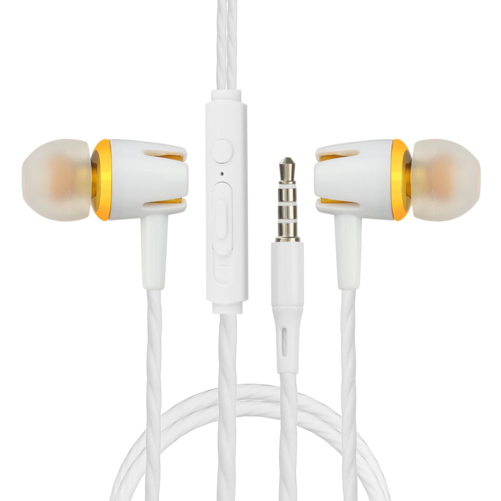 3.5mm Wired Noise Reduction Earphones Stereo Silica Gel In-Ear Headset Sleep Headphones Suitable For Android Phone: GRAY