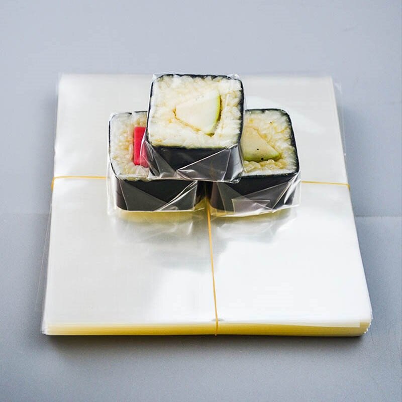 Sushi Plastic Film Transparent Clear Cellophane Baking Biscuit Cookies Food Grade Packing Sheet Rice Ball Wrapper