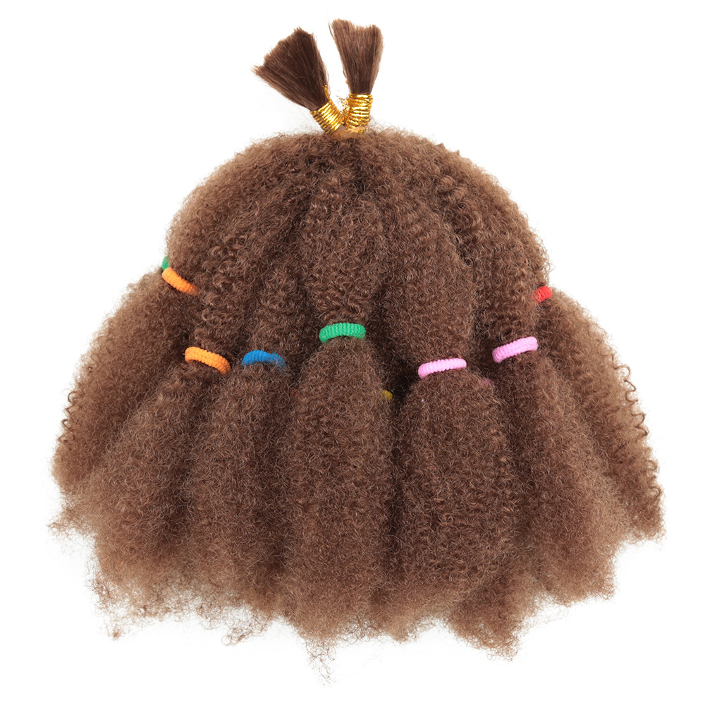Pelo Afro rizado de 12 pulgadas, pelo sintético preestirado Afro rizado, pelo trenzado Afro, trenzas de ganchillo: #30