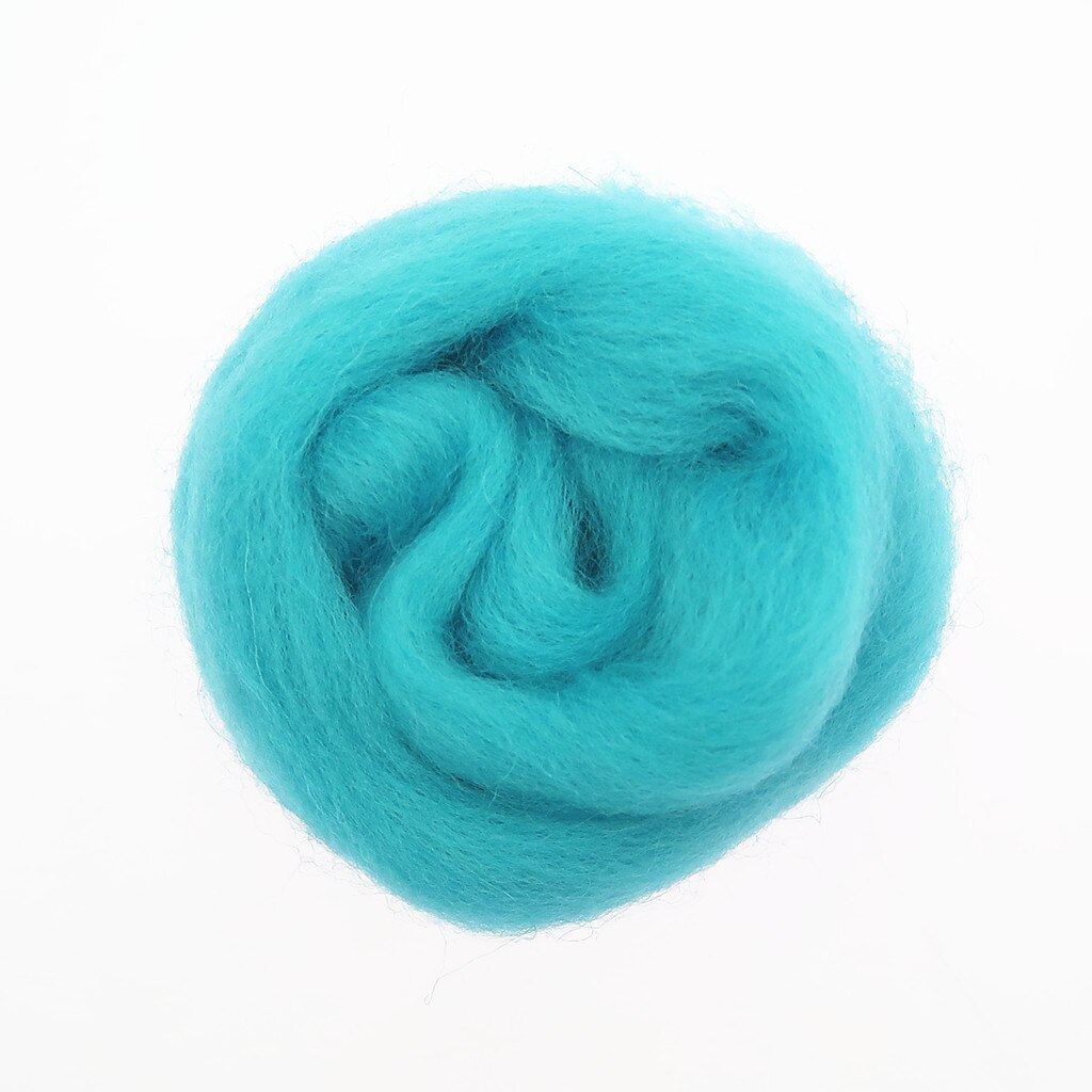 10/50/100g Light Blue Series Wool Fibre Flower Animal Toy Wool Roving Needle Felting Handmade Spinning DIY Craft Materials Tool: 49 / 10g