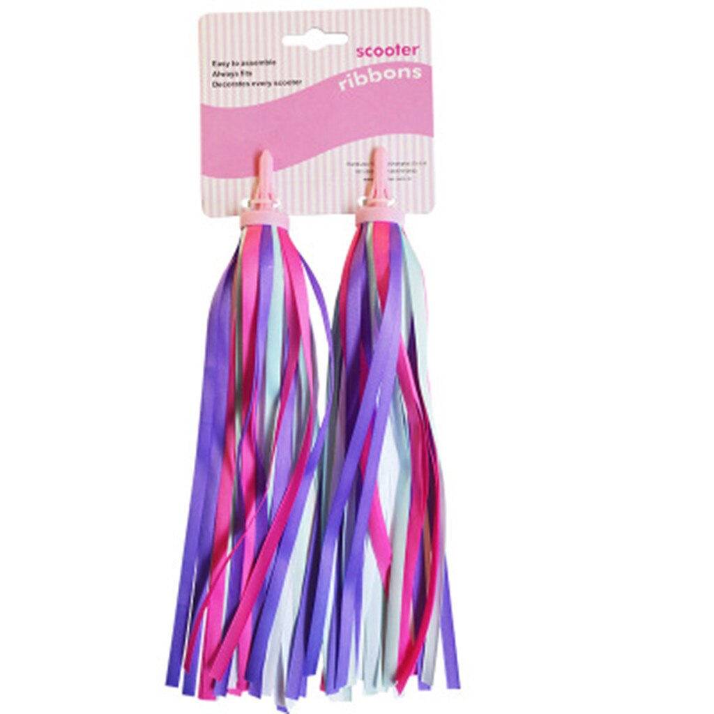 1 pairs Kid's Rainbow Handlebar Streamers Kids Colorful Streamers Bike Handlebars Streamers Tassel Ribbons Accessories#0820y30: E