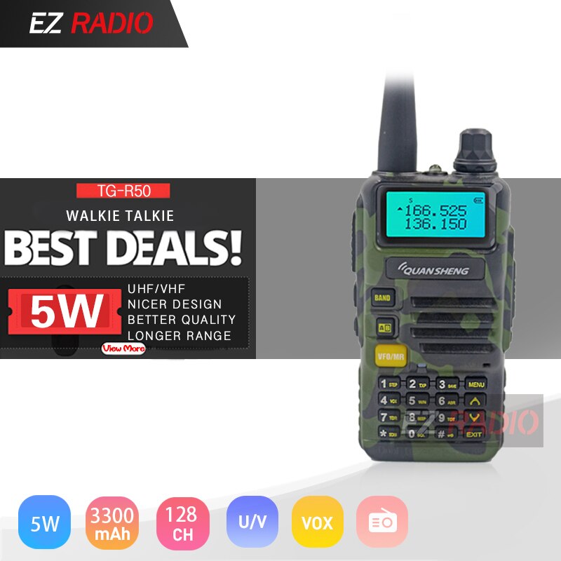 Upgrade 5W Quansheng UV-R50-2 Mobile Walkie Talkie Vhf Uhf Dual Band Radio camouflage UV-R50-1 UV R50 Series Uv-5r tg-uv2 UVR50: Standard