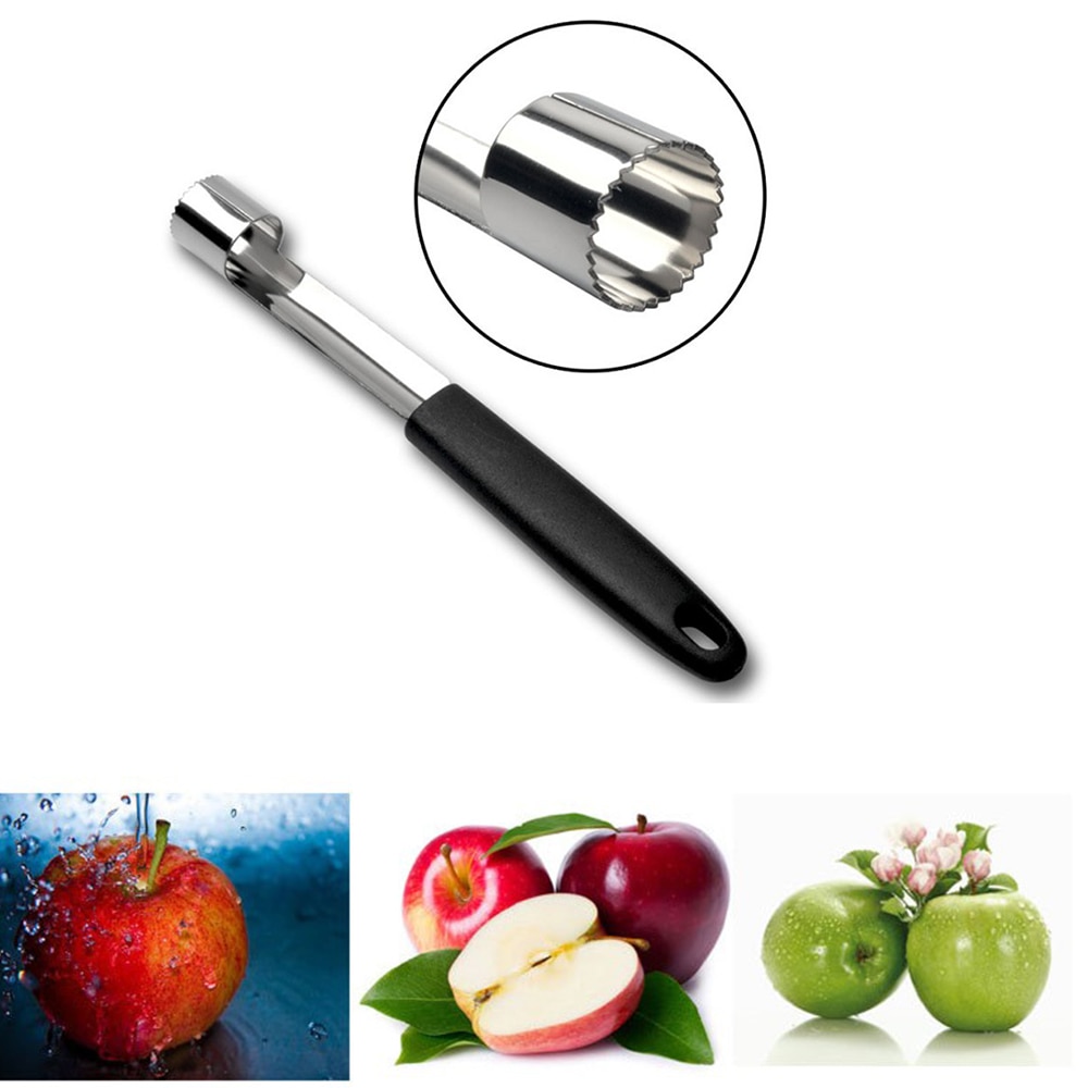 Portable Apple Corer Fruit Core Remover Apple Dunschiller Peer Keuken Gereedschap Black Appelboor