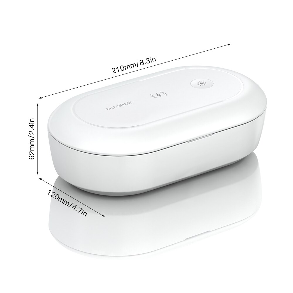 Wireless Charger UV Light Phone Sterilizer Box ozonizer Personal Sanitizer Disinfection for Jewelry mask Cleaner Car Home Use