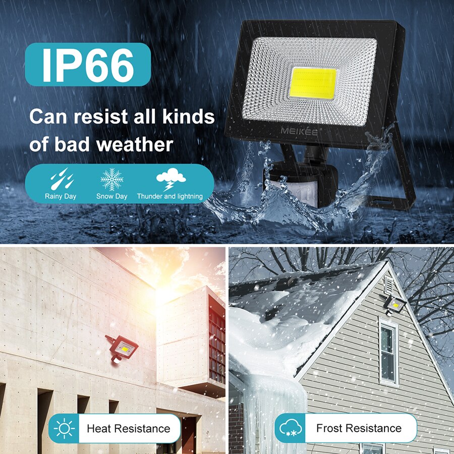 10W 20W 30W 50W LED Flood Light Motion Sensor Waterproof AC110-220V LED PIR Floodlight Reflector Projector Outdoor Spotlight