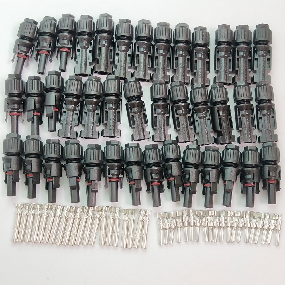 Panel Solar macho y hembra, conector Solar utilizado para Cable solar, secciones cruzadas de Cable adecuadas, 2,5mm, 2 ~ 6,0mm, 20 pares