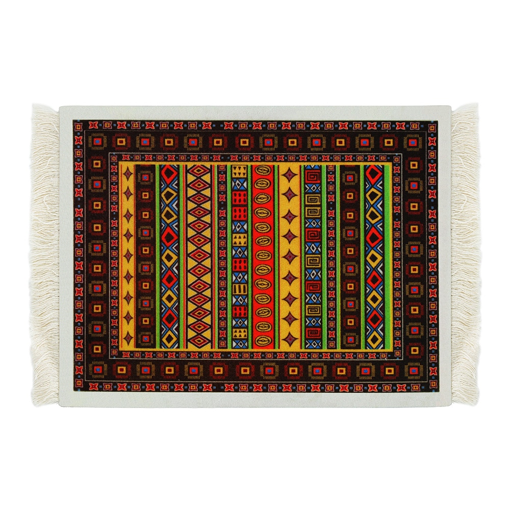 Alfombrilla para ratón, alfombrilla para comida, estilo alfombra persa, goma antideslizante, duradera, impresión rectangular, alfombrillas para ratón para juegos, posavasos: verde