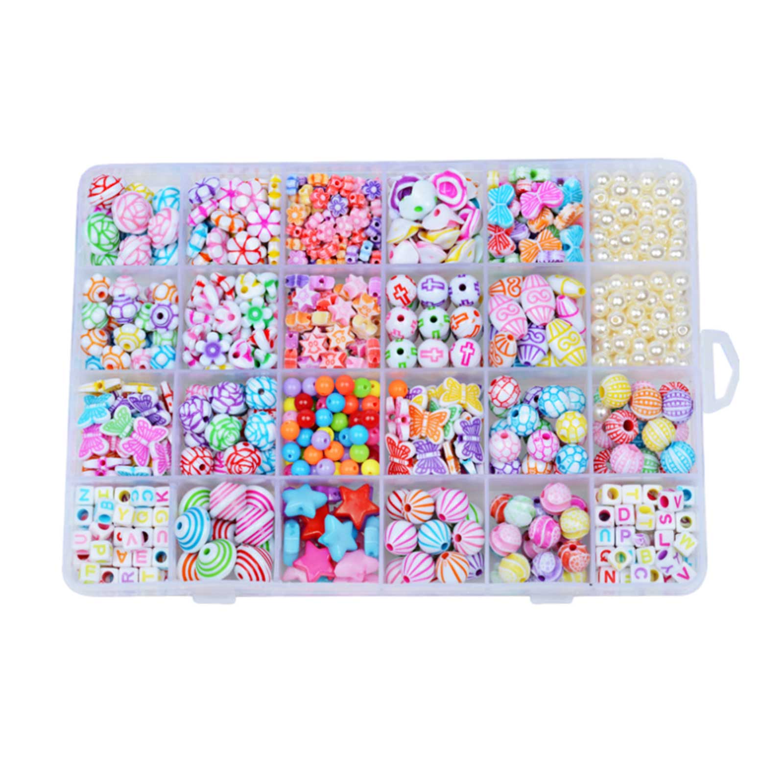 Kit for Make Bracelets Beads Toys for Children DIY 24 Grid Handmade Making Puzzles Beads for Girls Kit Girls Toys: y