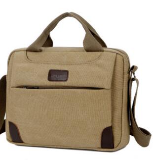 Mannen Tas Portable Document Computer Tas Canvas Mannen Doorsnede Schoudertas: Army Green