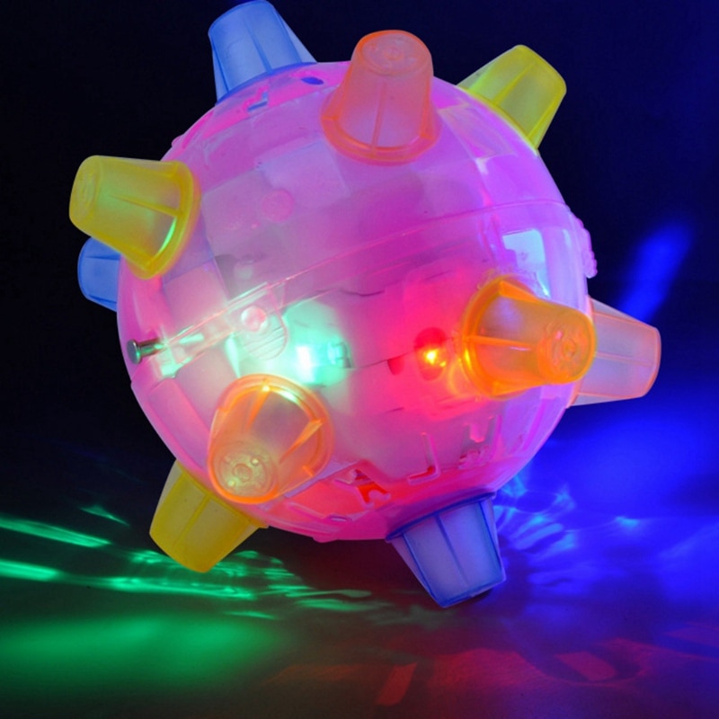 Dog Flashing Dancing Ball Toy Funny Pet Glowing Ball Dog Bouncing Jumping Balls Dog Interactive Puzzle Balls Random Color