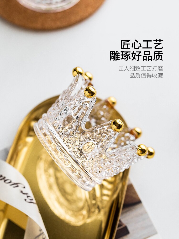 Crystal Crown Romantische Kandelaar Creatieve Desktop Sieraden Stand Decoratie Ornamenten Diner Bij Kaarslicht Rekwisieten
