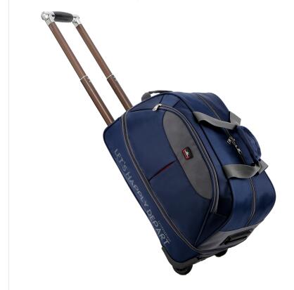 Rejse trolley tasker rejsetasker hjul rullende bagage tasker til rejser forretningskuffert til mænd kvinder hjul tasker rejsetasker: Blå 20 tommer