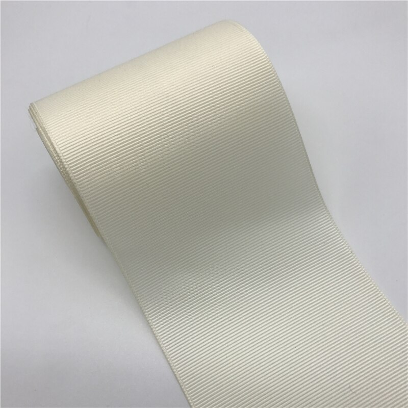 5Yards 3" 75mm Grosgrain Ribbon Bow Hair Party Wedding Christmas Decoration DIY Wrapping: Cream