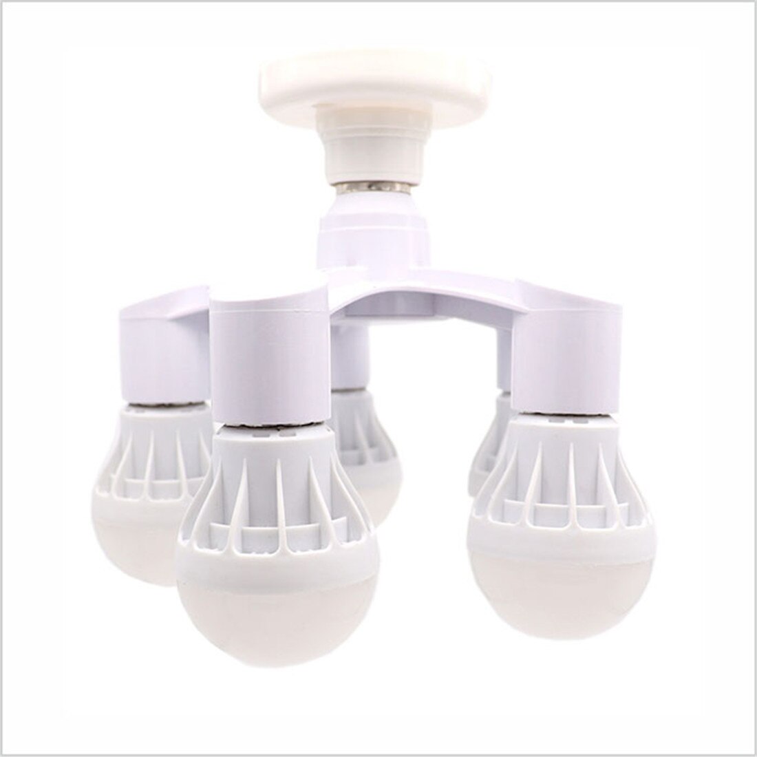 5 in 1 Light Socket Splitter Household Screw Socket Multi Adapter Converter for Standard LED E27 Bulb,Garage,Kitchen,Dining Room