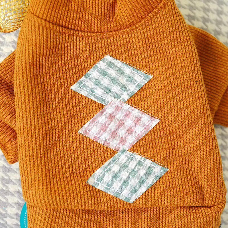 Plaid Knit Hond Denim Jumpsuit Winter Warm Hond Overalls voor Kleine Poedel Shih Tzu Maltezer Kleding Puppy Kleding Pyjama