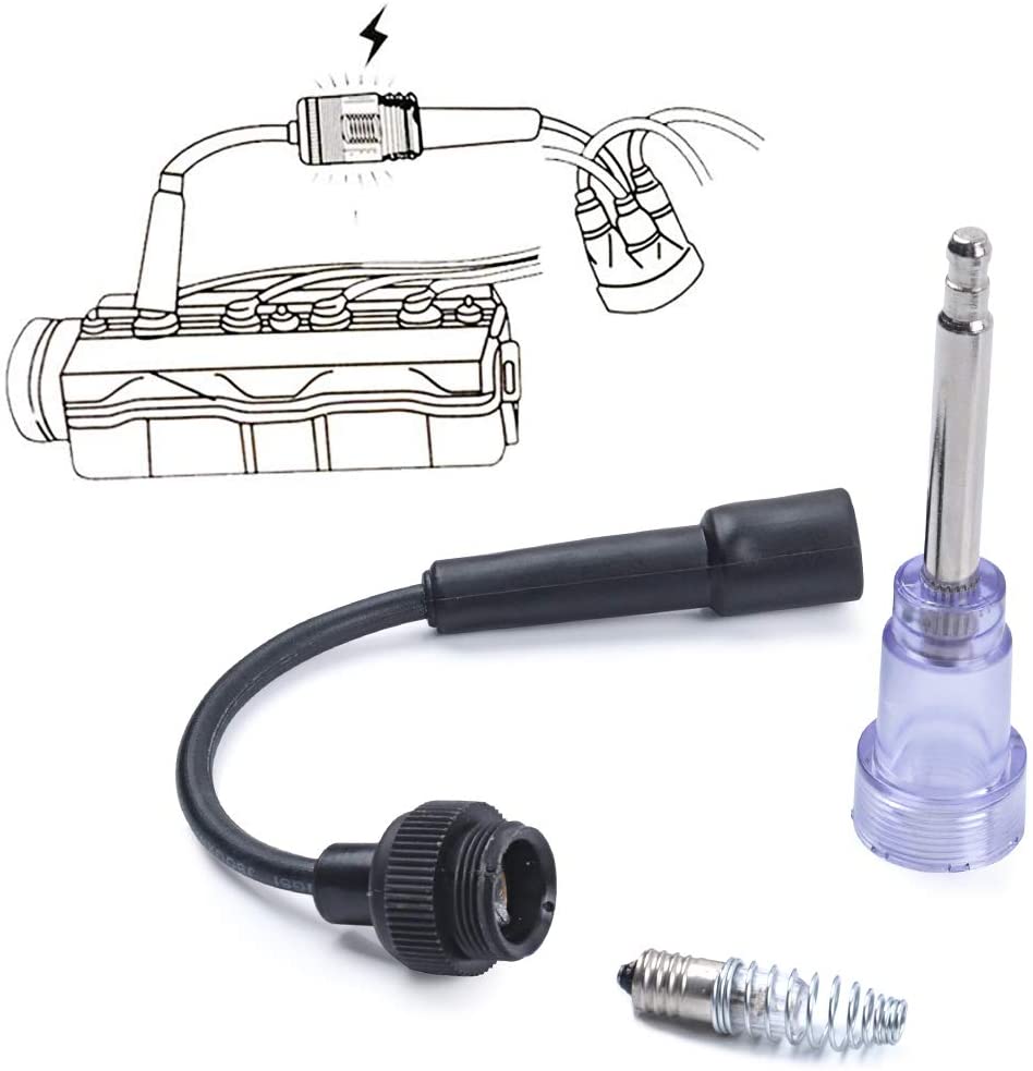 MIKKUPPA Small Inline Spark Plug Tester for Motorcycles/Lawn Mowers/Small Motor Vehicles