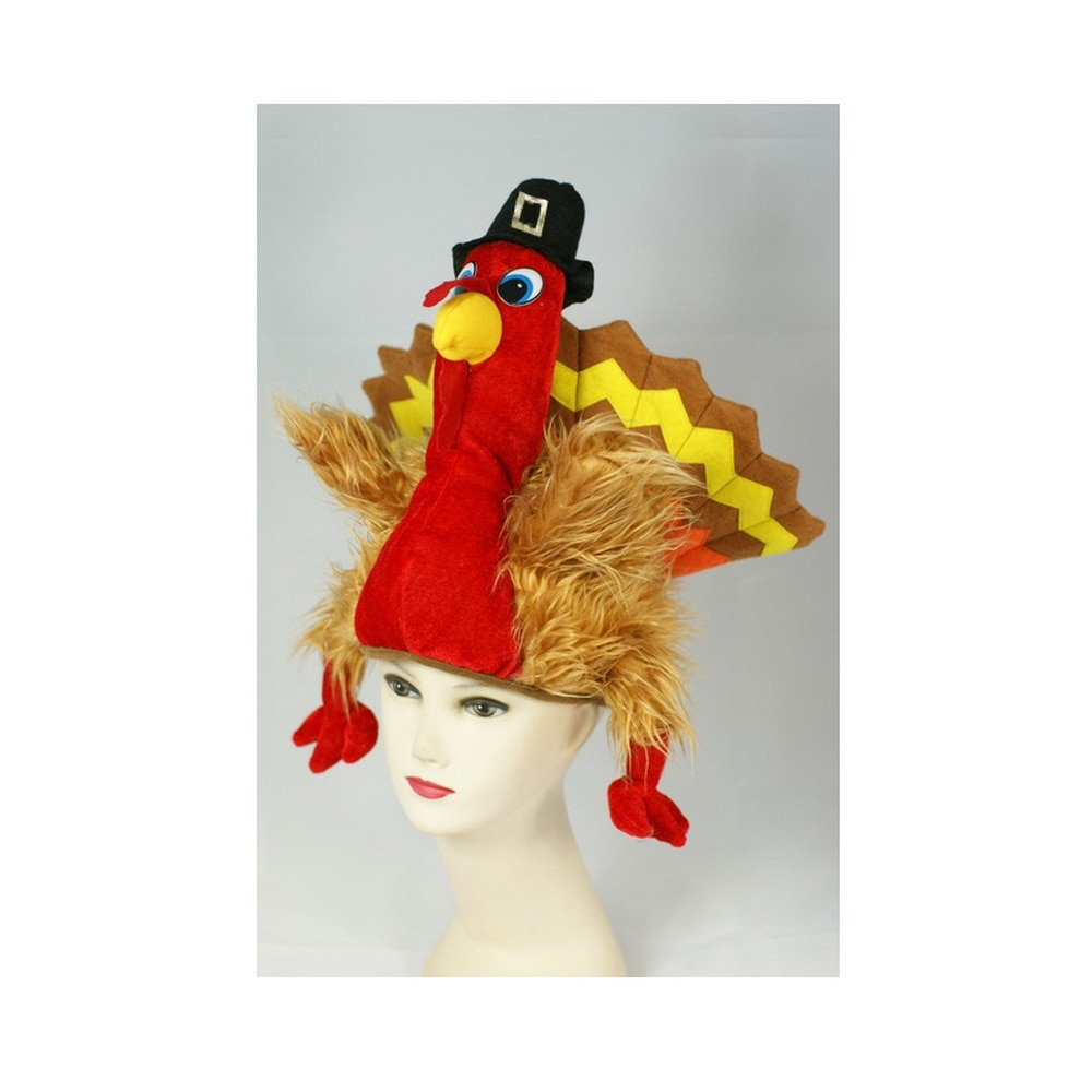 Thanksgiving Turkey Hat Funny Carnival Chicken Leg Hat Plush Roasted Turkey Hat Christmas Thanksgiving Party Hat Cosplay Decor