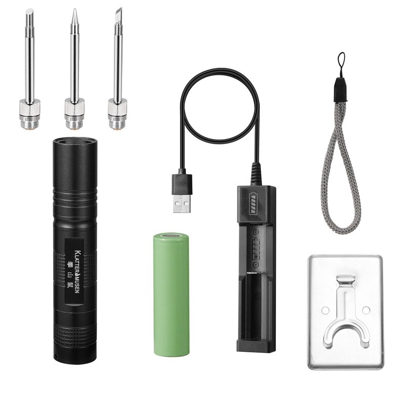 Luminous wireless soldering iron 510 interface soldering iron head usb outdoor portable battery soldering iron 18650 battery: TIP-B-C-K