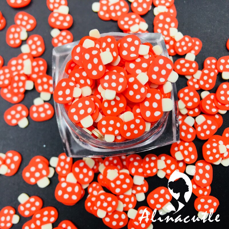 20G 5 Mm Plakjes Pailletten Levert Nagels Art Polymer Clear Clay Accessoires Diy Pailletten Plakboek Shakes: Mushroom