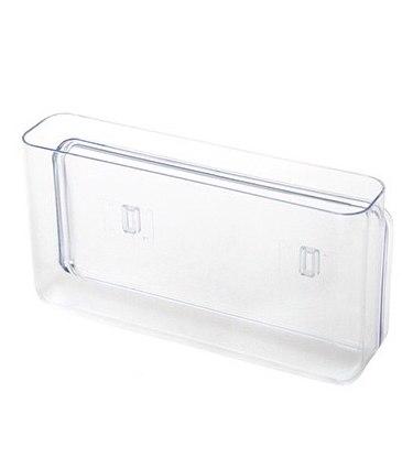 Aan de muur hangende make-up opberger zonder boren aan de muur gemonteerde pp plastic transparant stofdicht afstandsbediening opbergrek keukendoos: Wit groot