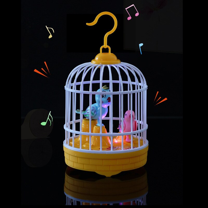 Say Hello Talking Bird Mini Bird With Cage Voice Control Electronic Animals Toy Singing Bird For Children Girls Boys Baby