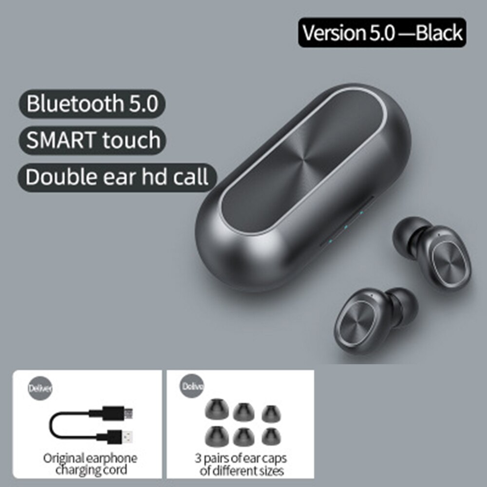 YABA BTH-239 Touch Control Bluetooth Earphones, TWS Wireless arbuds Waterproof 9D Stereo Music Headset for Xiaomi ,PK t3 gt1: Default Title