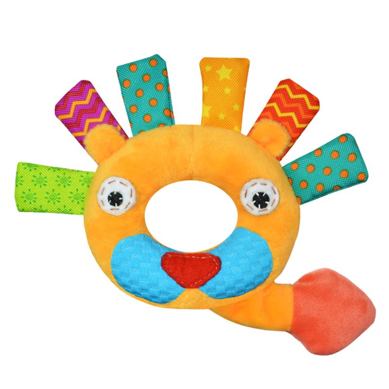 Baby Boy Girl Animal Pattern Cartoon Hand Bell Ring Rattles Soft Lovely Plush fo 54DA: E