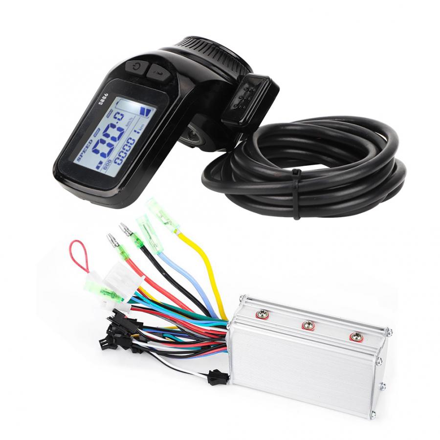 24 V/36 V/48 V 350W vélo électrique Scooter Brushless contrôleur Kit LCD panneau d'affichage e-bike moteur contrôleur
