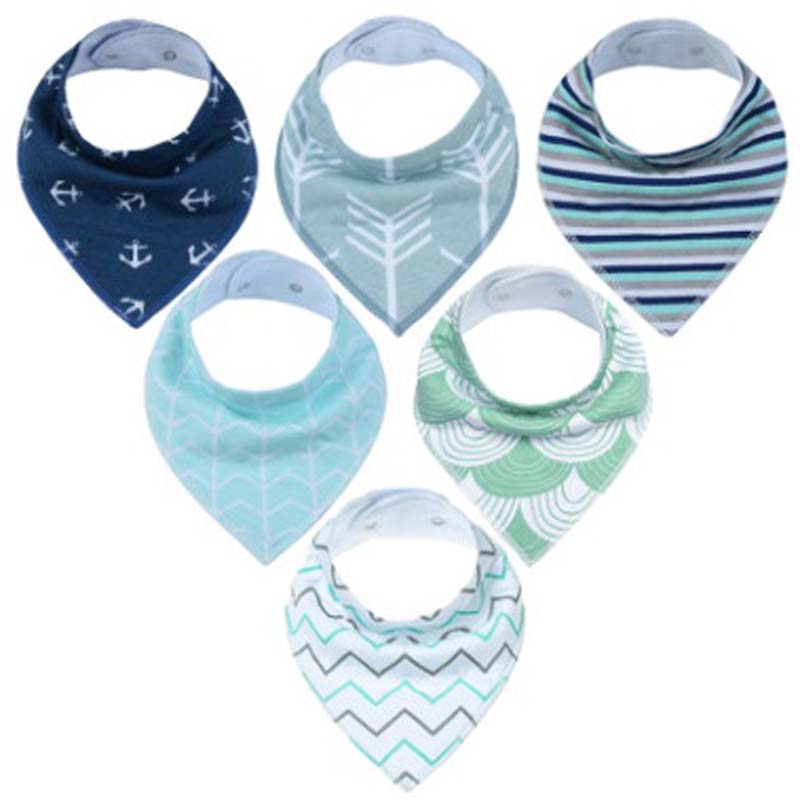 6 pièces/ensemble bavoirs bébé Bandana 100% coton essuie-mains Babadores Para Bebe infantile garçons et filles salive serviette: 8