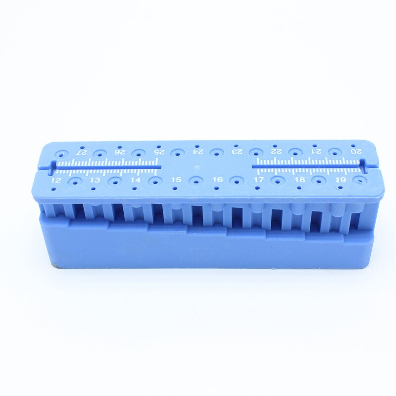 Dental Endo Measuring Autoclavable Endodontic Block Files Dentist Instrument Ruler Blue 9 x 2.7 x 3.3cm