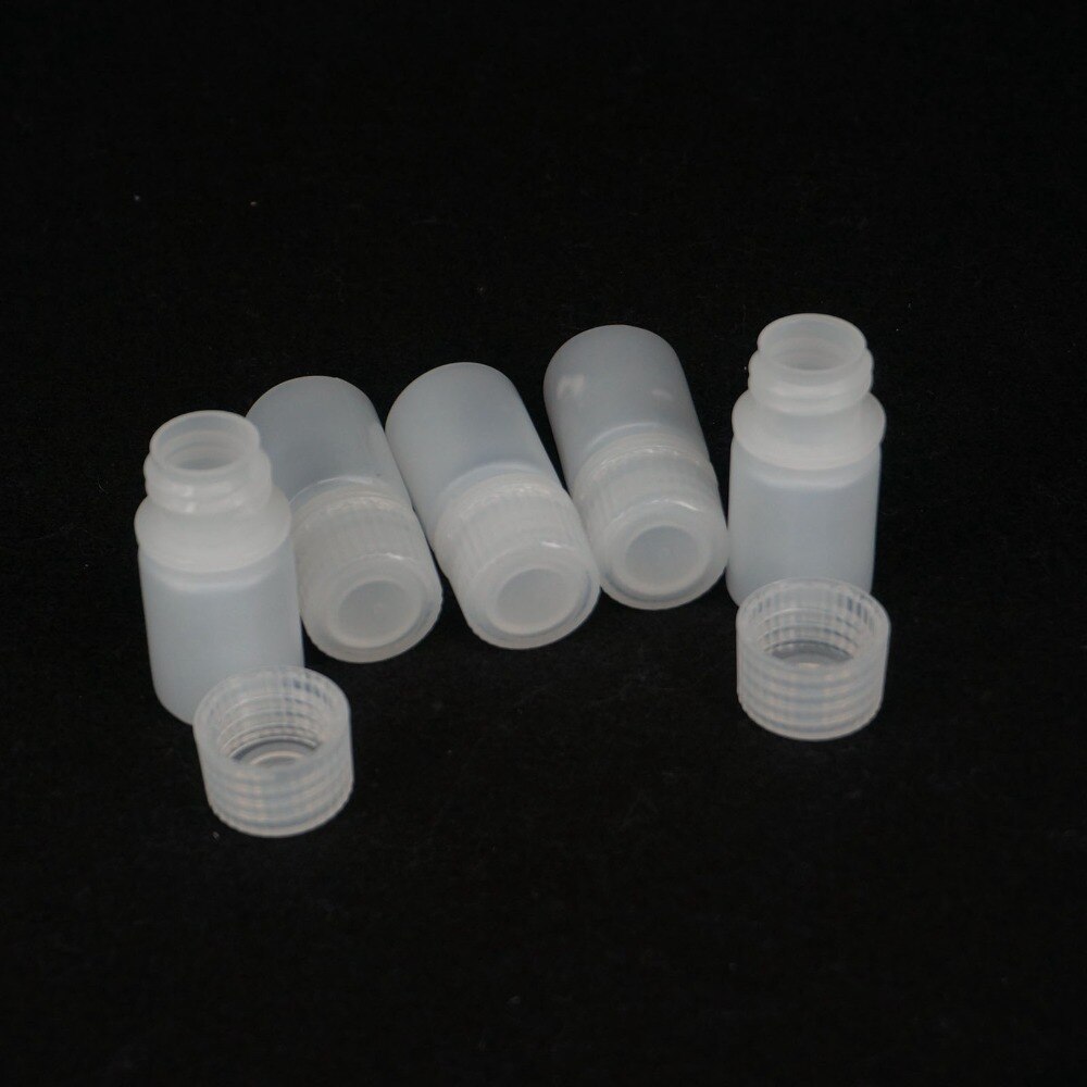Lot5 5ml-500ml White PP Plastic Cylindrical Chemical Container Reagent Bottle