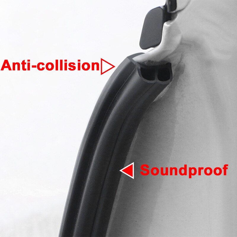4M Car Window Door Engine Hood Cover Auto Anti Collision Rubber Seal Strip Car Door Seal Edge Trim Noise Insulation Accessories