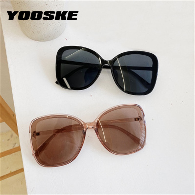 Yooske oversized ronde cat eye zonnebril dames heren vintage heldere gradiënt zonnebril retro brillen  uv400