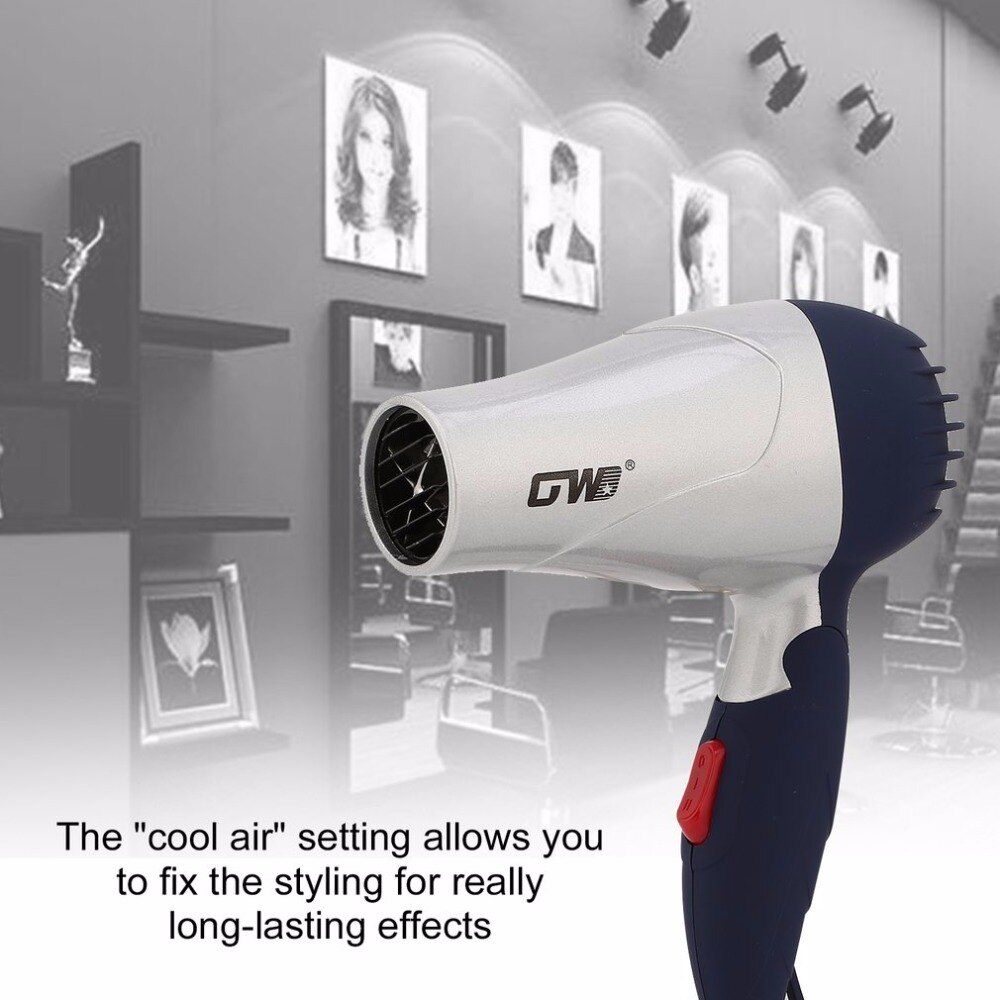 1500W Mini Size Foldable Hair Blower EU Plug Traveller Household Electric Hair Dryer With Collecting Nozzle Low Noise Hairdryer