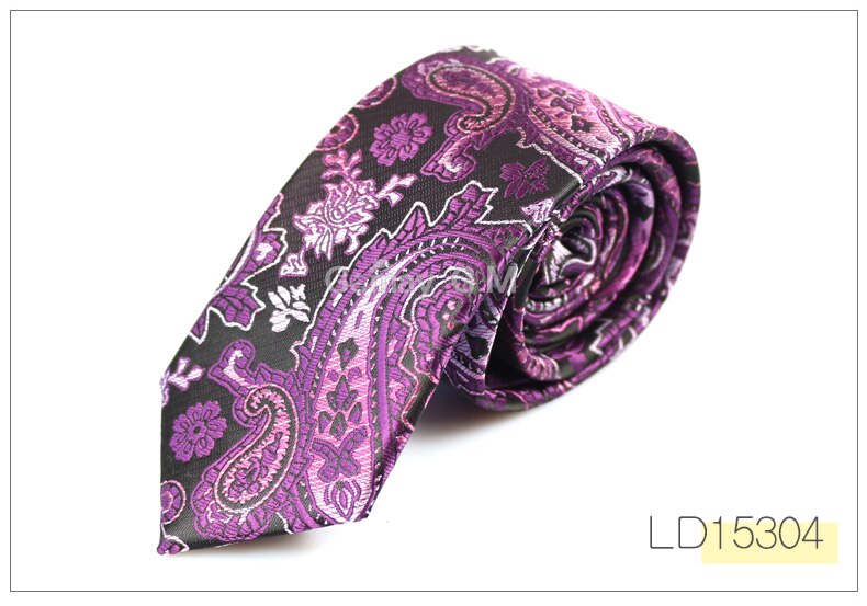 Modne męskie krawaty wąskie krawaty 6cm klasyczny wzór paisley krawat dla mężczyzn formalne formalne na wesele garnitur krawat żakardowe tkane krawaty: LD15304