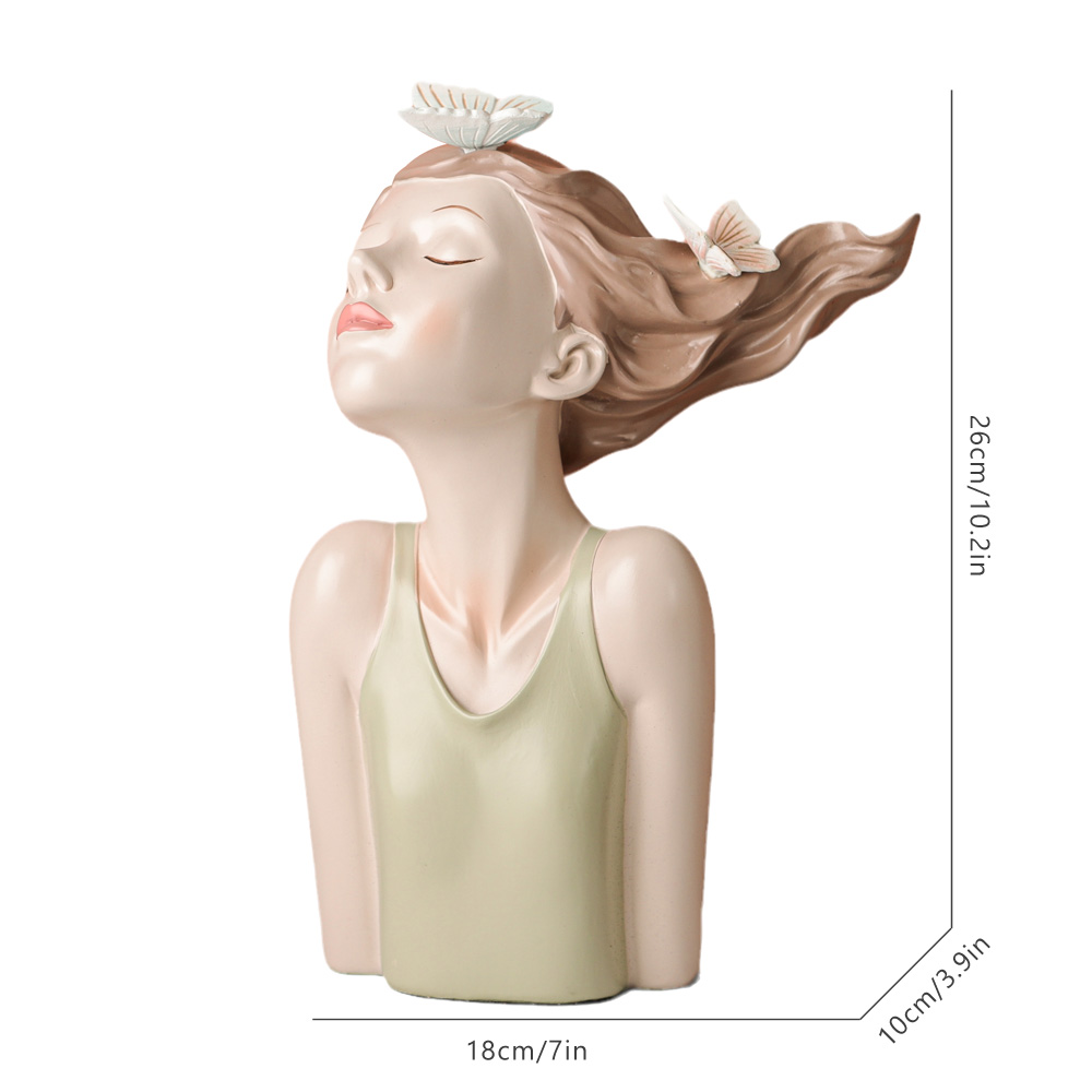 Sommerdekorationer sommerfugl pige statue dejlig til ven stueindretning bogreol tv skab boligindretning