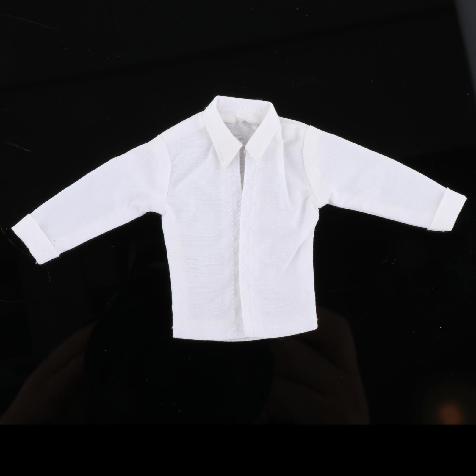 Figuras de acción a escala 1/12, camisa blanca, muñeca realista artesanal, disfraz en miniatura, ropa de figura de soldado masculino, 6 pulgadas