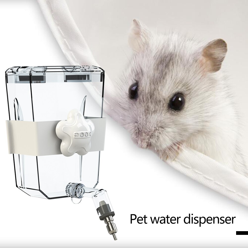 Loro hámster de plástico, fuente de agua, perilla de tornillo, boquilla inteligente, alimentador de agua, dispensador automático de agua, suministros para mascotas
