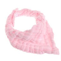 Baby Eenvoudig Zachte Pure Cotton Blend Gaas Slabbetjes Burp Doeken Speeksel Handdoek Voeden Driehoek Bandana Neonatale Handdoeken: pink