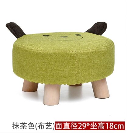 home sofa Cute stool cloth art living room tea table mound wooden small foot stools kids stool bench: 5